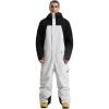 GSOU SNOW Ski Suits Women Men One Piece Snow Suits Waterproof Windproof Men Snowsuit Insulated Ski Jumpsuit for Snow Sports(Black Grey)