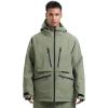 GSOU SNOW Snowboard Jacket Womens Ski Jacket Mens Snow Coat Baggy Waterproof Insulated Winter Hooded Mountain Coats(Army Green)