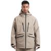 GSOU SNOW Snowboard Jacket Womens Ski Jacket Mens Snow Coat Baggy Waterproof Insulated Winter Hooded Mountain Coats(Caramel)