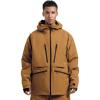 GSOU SNOW Snowboard Jacket Womens Ski Jacket Mens Snow Coat Baggy Waterproof Insulated Winter Hooded Mountain Coats(Coffee)
