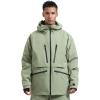 GSOU SNOW Snowboard Jacket Womens Ski Jacket Mens Snow Coat Baggy Waterproof Insulated Winter Hooded Mountain Coats(Green)