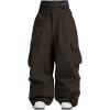 GSOU SNOW Women Men Ski Pants Snowboard Pants Super Baggy Snowboarding Loose Snow Sport Insulation Waterproof Windproof(Brown)