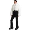 GSOU SNOW Women Ski Suit One Piece Snowsuit Snowboard Faux Fur Collar Slim Jumpsuit Jacket Insulated Windproof Outdoor Winter(White-2)