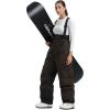 GSOU SNOW Womens Baggy Snowboard Pants Ski Bibs Snow Loose Overalls Waterproof Windproof Insulated Warm(Dark Coffee)
