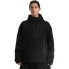 GSOU SNOW Women’s Snowboard Jacket Baggy Ski Jackets Waterproof Snow Hooded Coat Windproof Mountain Winter Outdoor Sports(Black-1)