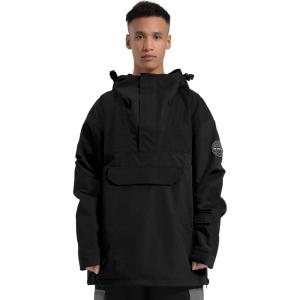 GSOU SNOW Men Ski Jacket Snowboard Snow Coat Warm Winter Waterproof Mountain Hooded(Dark Black)