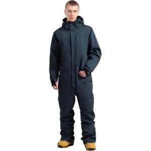GSOU SNOW Men Ski Suit One Piece Snowsuit Snowboard Jumpsuit Jacket Pant Set Insulated Windproof Outwear Winter(Blue)