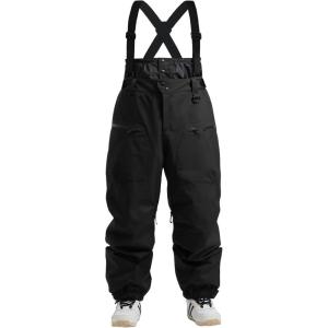 GSOU SNOW Men Snow Bibs Women Baggy Ski Pants Snowboard Overall Insulated Waterproof Windproof Warm Winter(Black)