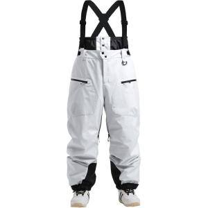 GSOU SNOW Men Snow Bibs Women Baggy Ski Pants Snowboard Overall Insulated Waterproof Windproof Warm Winter(Grey)