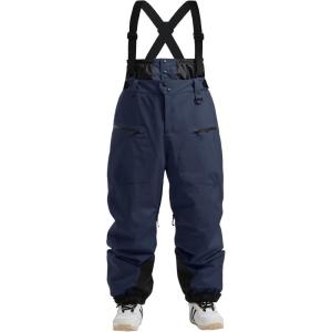 GSOU SNOW Men Snow Bibs Women Baggy Ski Pants Snowboard Overall Insulated Waterproof Windproof Warm Winter(Navy)