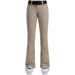 GSOU SNOW Ski Pants Women Slim Snow Pants Waterproof Windproof Warm Womens Snowboard Pants for Winter Sports(Khaki)