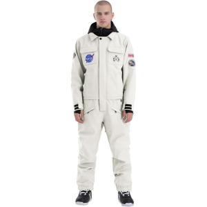 GSOU SNOW Ski Suits Women Men One Piece Snow Suits Waterproof Windproof Men Snowsuit Insulated Ski Jumpsuit for Snow Sports(Beige)