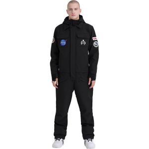 GSOU SNOW Ski Suits Women Men One Piece Snow Suits Waterproof Windproof Men Snowsuit Insulated Ski Jumpsuit for Snow Sports(Black)