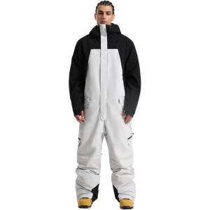 GSOU SNOW Ski Suits Women Men One Piece Snow Suits Waterproof Windproof Men Snowsuit Insulated Ski Jumpsuit for Snow Sports(Black Grey)