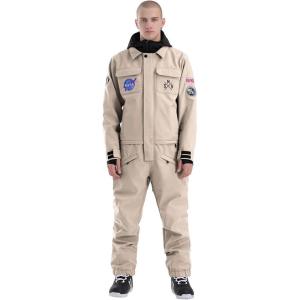 GSOU SNOW Ski Suits Women Men One Piece Snow Suits Waterproof Windproof Men Snowsuit Insulated Ski Jumpsuit for Snow Sports(Khaki)