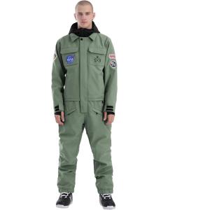 GSOU SNOW Ski Suits Women Men One Piece Snow Suits Waterproof Windproof Men Snowsuit Insulated Ski Jumpsuit for Snow Sports(Light Green)