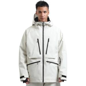 GSOU SNOW Snowboard Jacket Womens Ski Jacket Mens Snow Coat Baggy Waterproof Insulated Winter Hooded Mountain Coats(Beige)