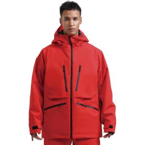 GSOU SNOW Snowboard Jacket Womens Ski Jacket Mens Snow Coat Baggy Waterproof Insulated Winter Hooded Mountain Coats(Red)