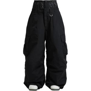 GSOU SNOW Women Men Ski Pants Snowboard Pants Super Baggy Snowboarding Loose Snow Sport Insulation Waterproof Windproof(Black)