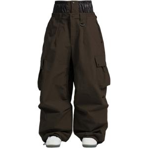 GSOU SNOW Women Men Ski Pants Snowboard Pants Super Baggy Snowboarding Loose Snow Sport Insulation Waterproof Windproof(Brown)