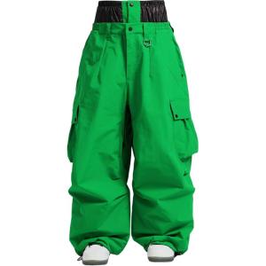 GSOU SNOW Women Men Ski Pants Snowboard Pants Super Baggy Snowboarding Loose Snow Sport Insulation Waterproof Windproof(Green)