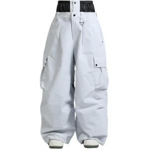 GSOU SNOW Women Men Ski Pants Snowboard Pants Super Baggy Snowboarding Loose Snow Sport Insulation Waterproof Windproof(Grey)
