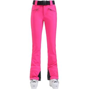 GSOU SNOW Womens Ski Pants Slim Fit Waterproof Insulated Snow Pants Flared Winter Outdoor Hiking Warm(Rose)
