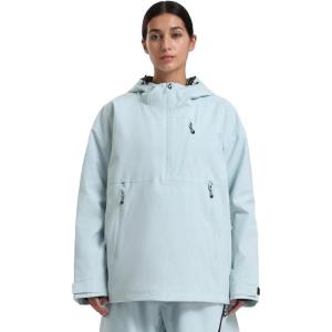 GSOU SNOW Women’s Snowboard Jacket Baggy Ski Jackets Waterproof Snow Hooded Coat Windproof Mountain Winter Outdoor Sports(Blue-1)