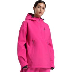 GSOU SNOW Women’s Snowboard Jacket Baggy Ski Jackets Waterproof Snow Hooded Coat Windproof Mountain Winter Outdoor Sports(Rose)