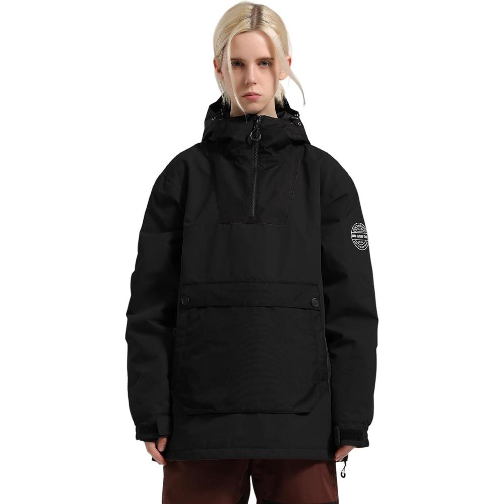 image:imageGSOU SNOW Women Ski Jacket Snow Coat Waterproof Windproof Snowboarding Jacket Coat Insulated Warm WinterBlack 1