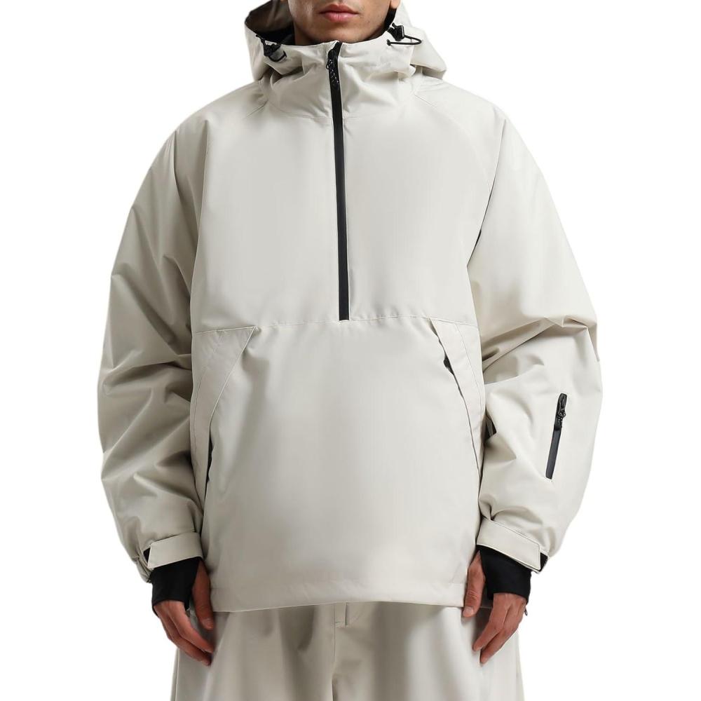 image:imageGSOU SNOW Womens Snowboard Jacket Men Snow Jacket Warm Waterproof Coat Ski Jacket for Winter SportBeige