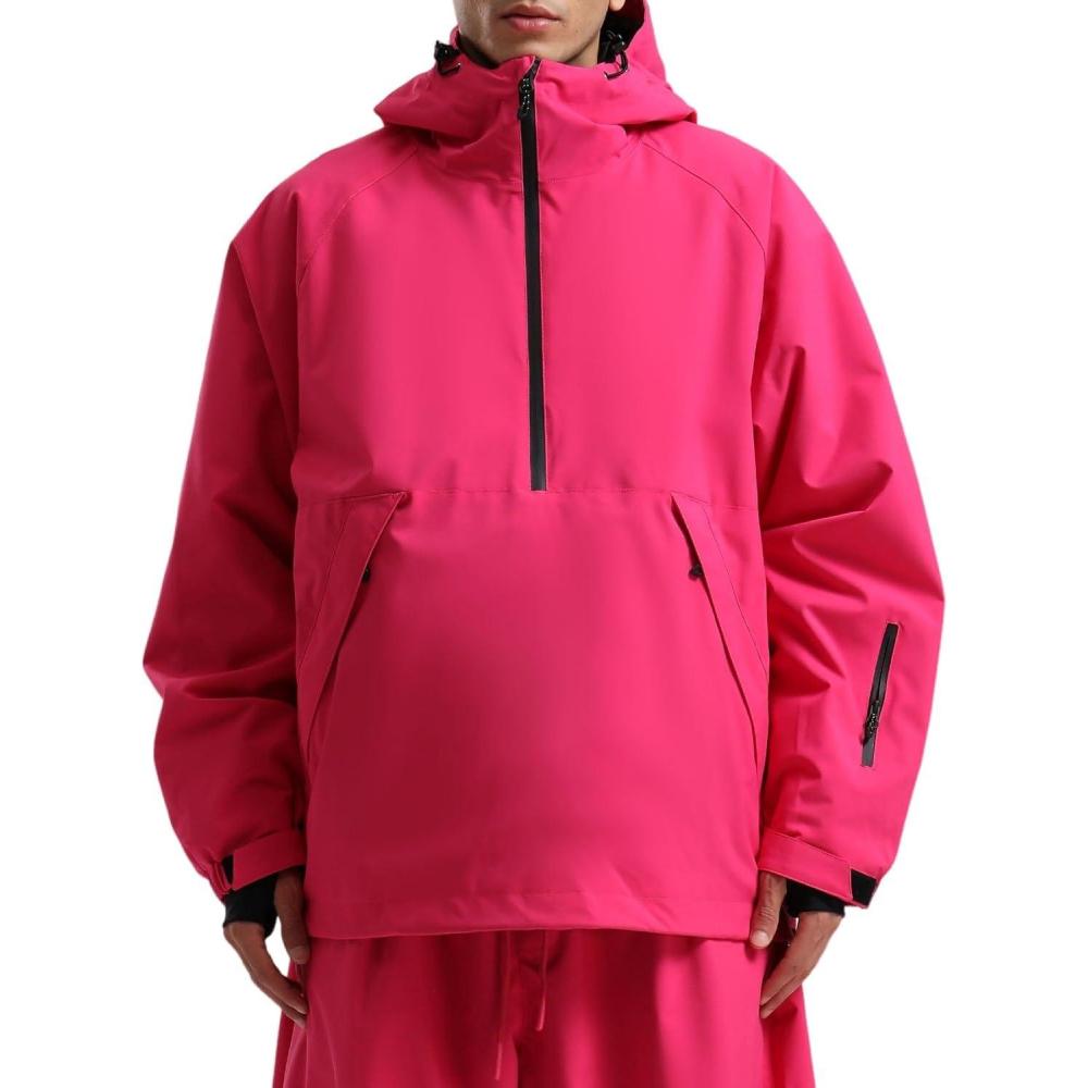 image:imageGSOU SNOW Womens Snowboard Jacket Men Snow Jacket Warm Waterproof Coat Ski Jacket for Winter SportRose Red