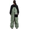 GSOU SNOW Men Snow Pants Snowboard Bibs Baggy Women Ski Pant Snow Bibs Overalls Waterproof Windproof Insulated(Army Green 1)