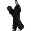 GSOU SNOW Men Snow Pants Snowboard Bibs Baggy Women Ski Pant Snow Bibs Overalls Waterproof Windproof Insulated(Black)