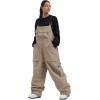 GSOU SNOW Men Snow Pants Snowboard Bibs Baggy Women Ski Pant Snow Bibs Overalls Waterproof Windproof Insulated(Khaki)