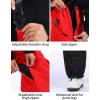 GSOU SNOW Men Snow Pants Snowboard Bibs Baggy Women Ski Pant Snow Bibs Overalls Waterproof Windproof Insulated(Red)