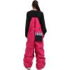 GSOU SNOW Men Snow Pants Snowboard Bibs Baggy Women Ski Pant Snow Bibs Overalls Waterproof Windproof Insulated(Rose Red)