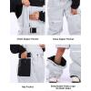 GSOU SNOW Men Snow Pants Snowboard Bibs Baggy Women Ski Pant Snow Bibs Overalls Waterproof Windproof Insulated(White)