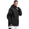 GSOU SNOW Men’s Ski Jacket Snowboard Snow Coat Waterproof Windproof Insulated Winter Mountain Outdoor Sports Hooded Warm(Black)
