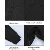 GSOU SNOW Men’s Ski Jacket Snowboard Snow Coat Waterproof Windproof Insulated Winter Mountain Outdoor Sports Hooded Warm(Black)