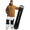 GSOU SNOW Men’s Ski Jacket Snowboard Snow Coat Waterproof Windproof Insulated Winter Mountain Outdoor Sports Hooded Warm(Brown)