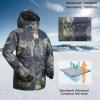 GSOU SNOW Men’s Ski Jacket Snowboard Snow Coat Waterproof Windproof Insulated Winter Mountain Outdoor Sports Hooded Warm(Camouflage)