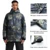 GSOU SNOW Men’s Ski Jacket Snowboard Snow Coat Waterproof Windproof Insulated Winter Mountain Outdoor Sports Hooded Warm(Camouflage)
