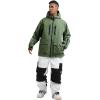 GSOU SNOW Men’s Ski Jacket Snowboard Snow Coat Waterproof Windproof Insulated Winter Mountain Outdoor Sports Hooded Warm(Green)