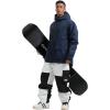 GSOU SNOW Men’s Ski Jacket Snowboard Snow Coat Waterproof Windproof Insulated Winter Mountain Outdoor Sports Hooded Warm(Navy)