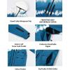 GSOU SNOW Men’s Ski Jacket Snowboard Snow Coat Waterproof Windproof Insulated Winter Mountain Outdoor Sports Hooded Warm(White Blue)