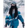 GSOU SNOW Men’s Ski Jacket Snowboard Snow Coat Waterproof Windproof Insulated Winter Mountain Outdoor Sports Hooded Warm(White Blue)