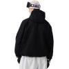 GSOU SNOW Mens Snowboard Jacket Baggy Womens Ski Jackets Cargo Snow Coat Waterproof Windproof Warm Multi-Pockets Sports(Black)