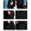 GSOU SNOW Mens Snowboard Jacket Baggy Womens Ski Jackets Cargo Snow Coat Waterproof Windproof Warm Multi-Pockets Sports(Black)