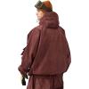 GSOU SNOW Mens Snowboard Jacket Baggy Womens Ski Jackets Cargo Snow Coat Waterproof Windproof Warm Multi-Pockets Sports(Burgundy)